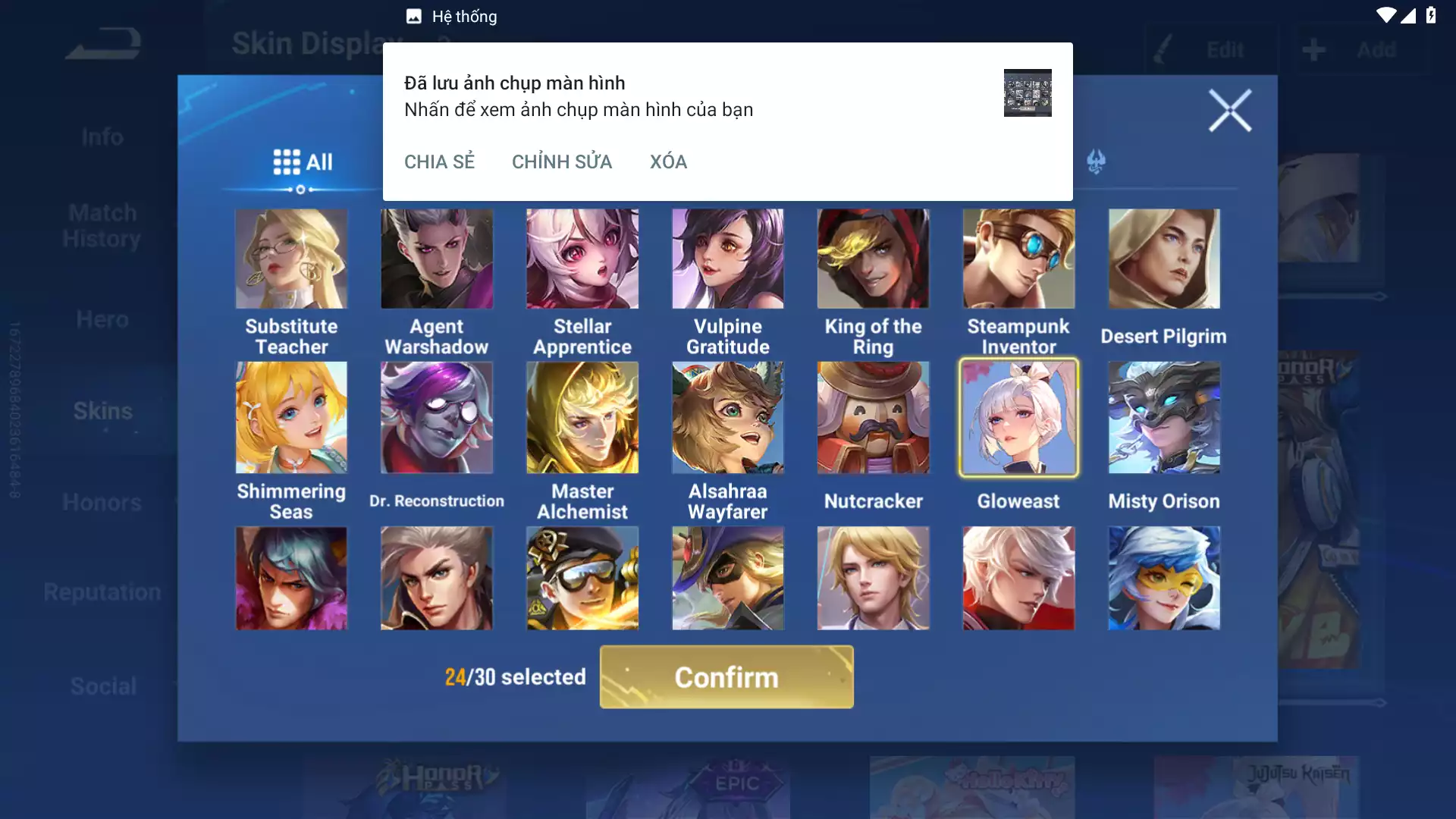 Ảnh VG065. Hero: 101. Skin: 171.